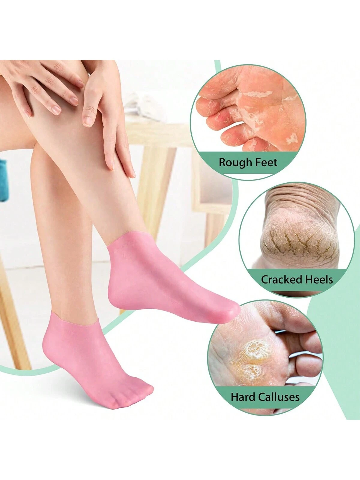1pc Moisturizing Exfoliating Socks - Image 6