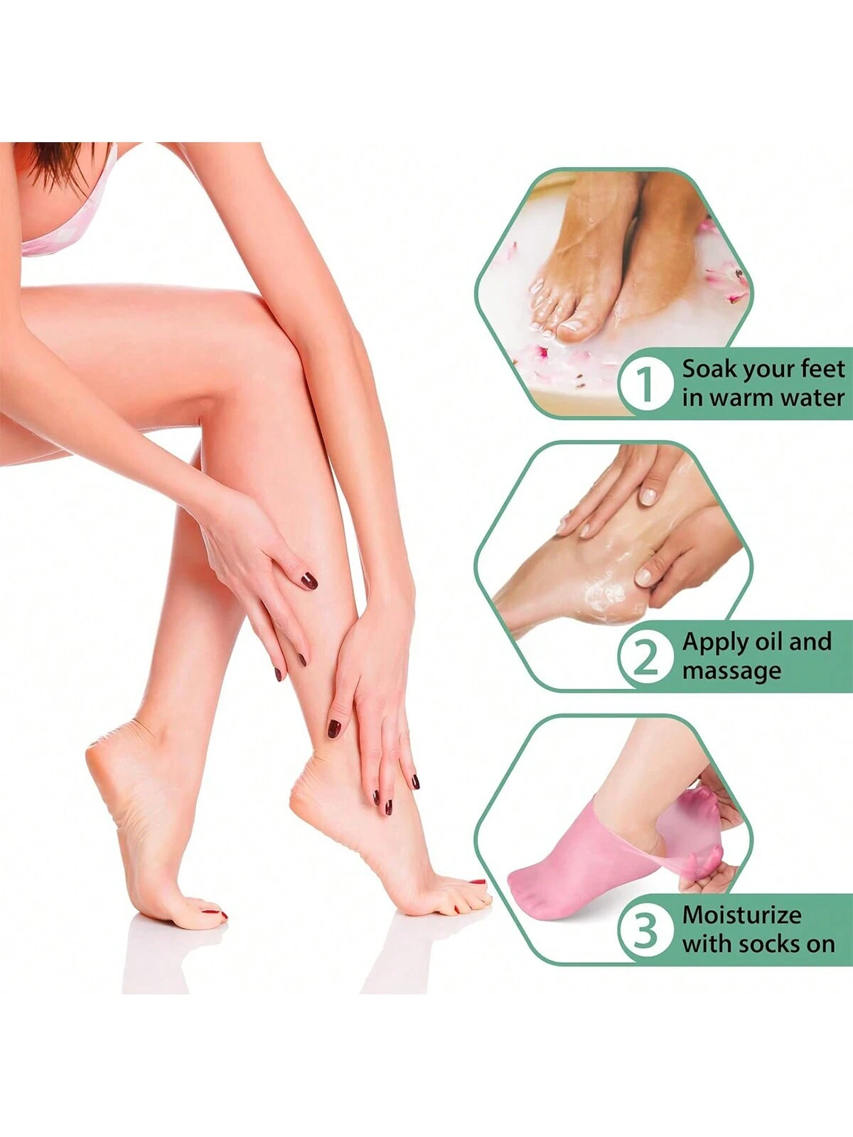 1pc Moisturizing Exfoliating Socks - Image 5