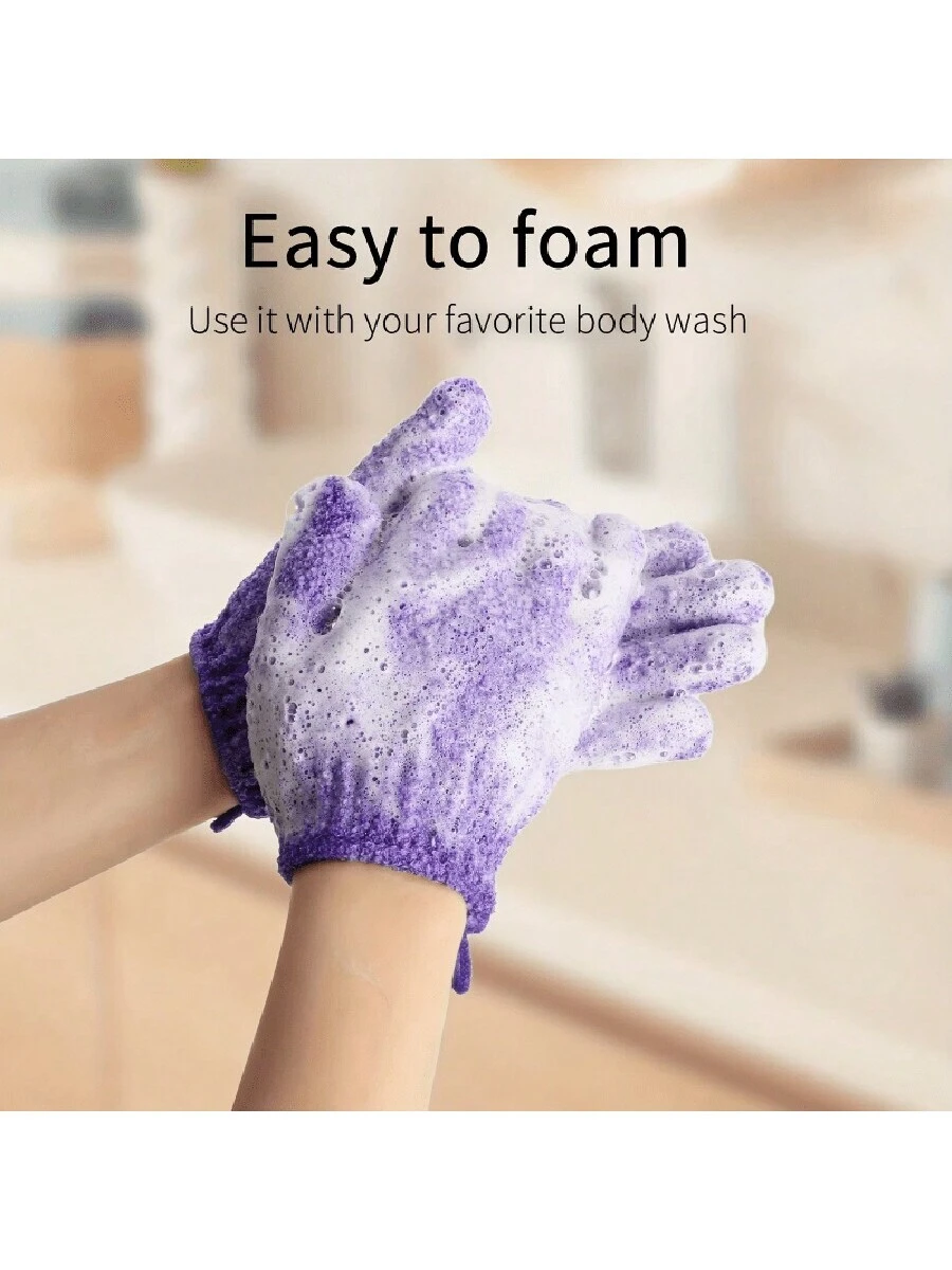 2pcs/8pcs Colourful Exfoliating Gloves - Image 3
