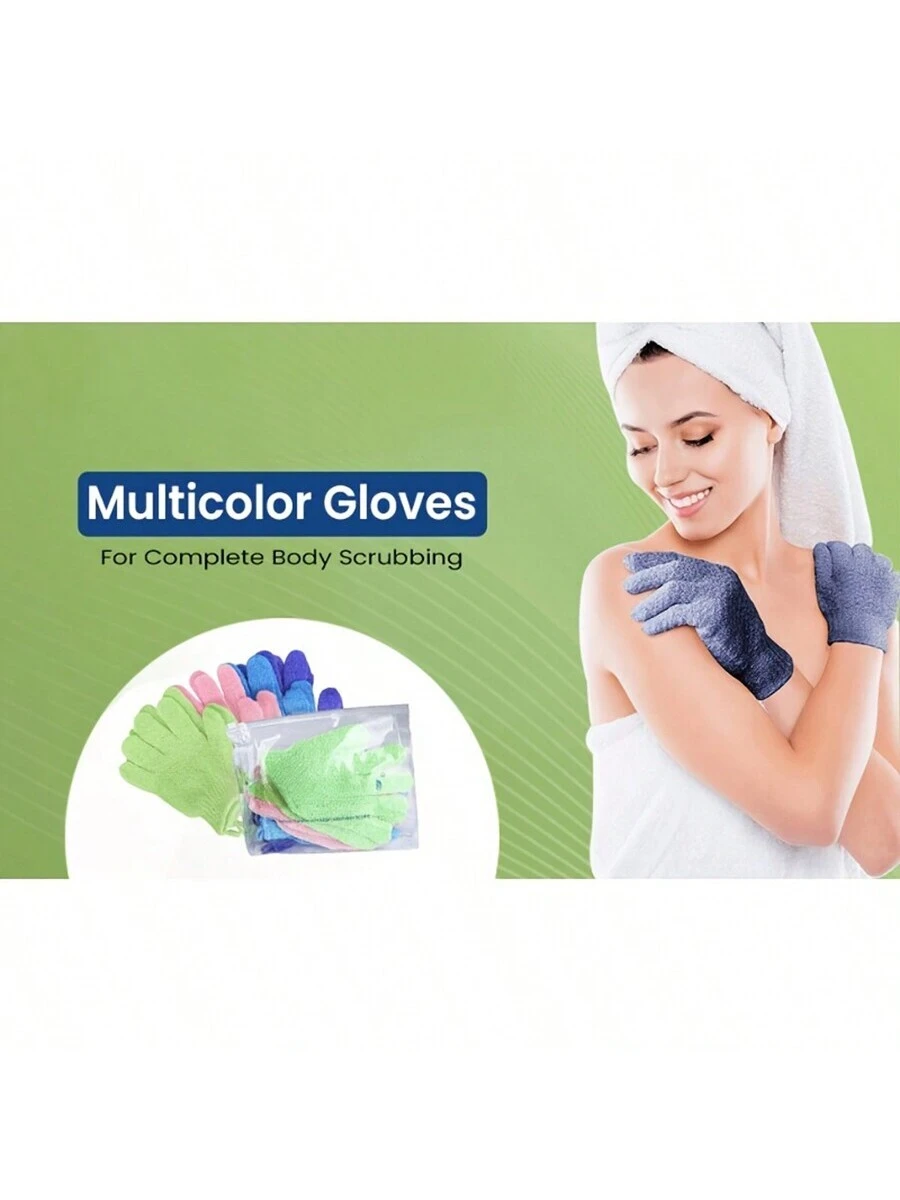 2pcs/8pcs Colourful Exfoliating Gloves - Image 2