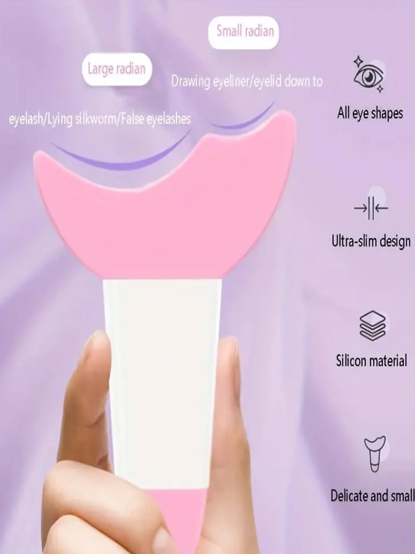 2pcs Winged Eyeliner Stamp Set, Reusable Silicone Eyeliner Tool For Eyelashes/Eyebrows/Lips - Image 8