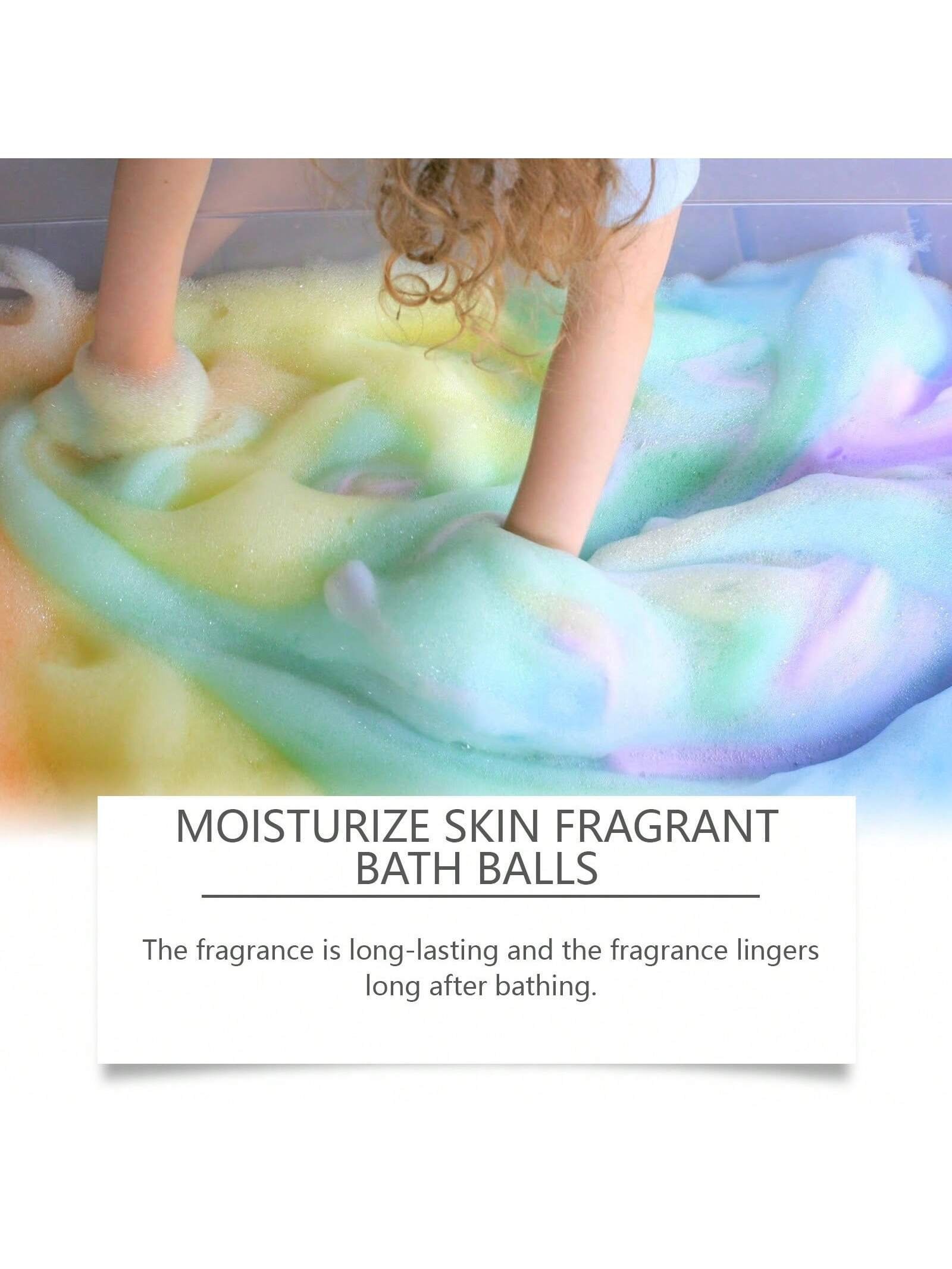 6pcs Bath Bubble Balls, Fragrant And Moisturizing, Long-Lasting Floral Scent, Plant Based Cleansing For Skin - Image 5