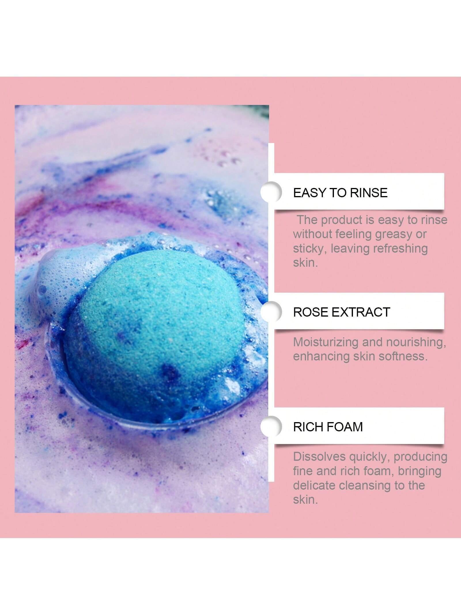 6pcs Bath Bubble Balls, Fragrant And Moisturizing, Long-Lasting Floral Scent, Plant Based Cleansing For Skin - Image 3