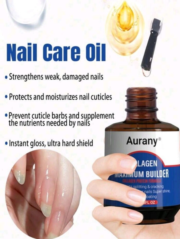 Collagen Maximum Builder,Nail Strengthener Korean Nail Care Oil For Damaged Cuticles Nails