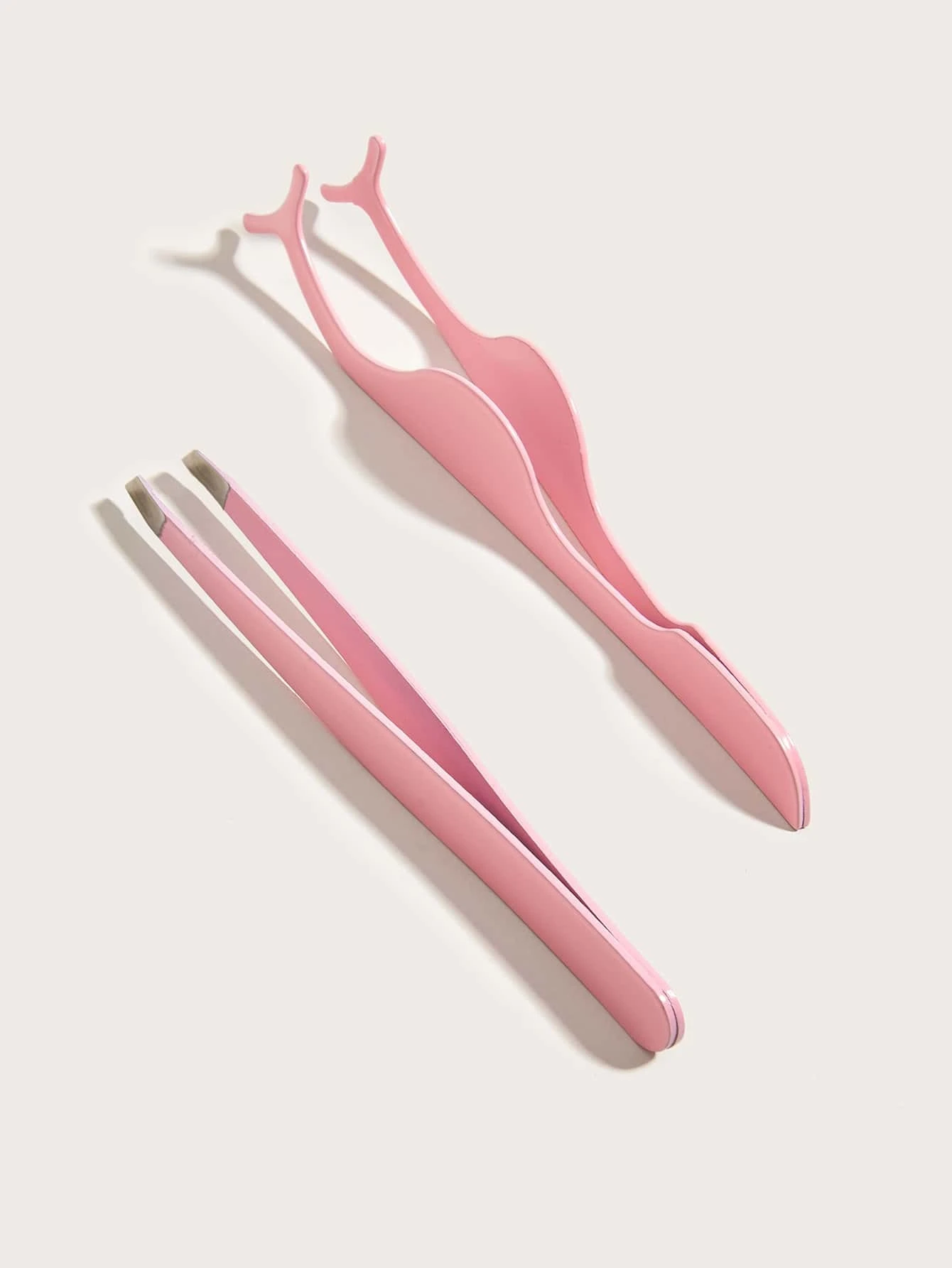 Eyebrow Tweezers & Eyelash Tweezers, 2pcs Elegant Solid - Image 3