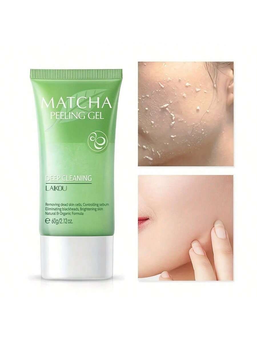 Matcha Scrub Gel 60g, Deep Cleansing Pores, Face & Body Exfoliating Scrub