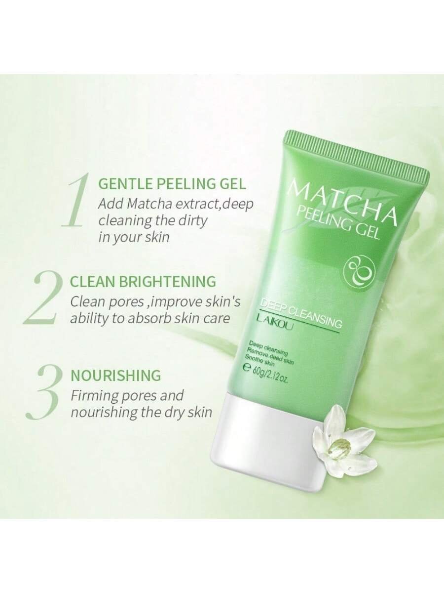 Matcha Scrub Gel 60g, Deep Cleansing Pores, Face & Body Exfoliating Scrub - Image 4