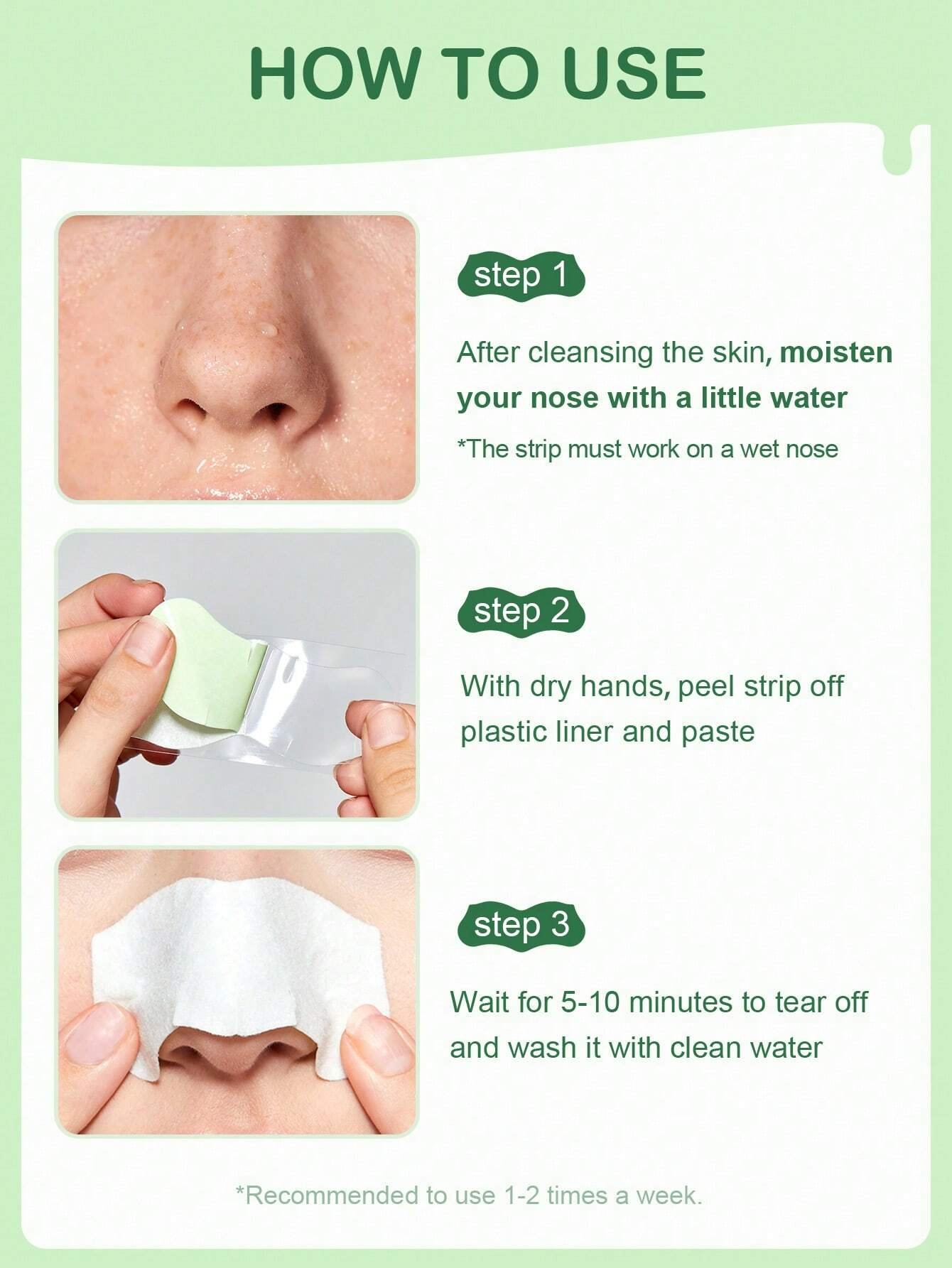 SlowSunday Green Tea Blackhead Remover Pore Strips - Image 5
