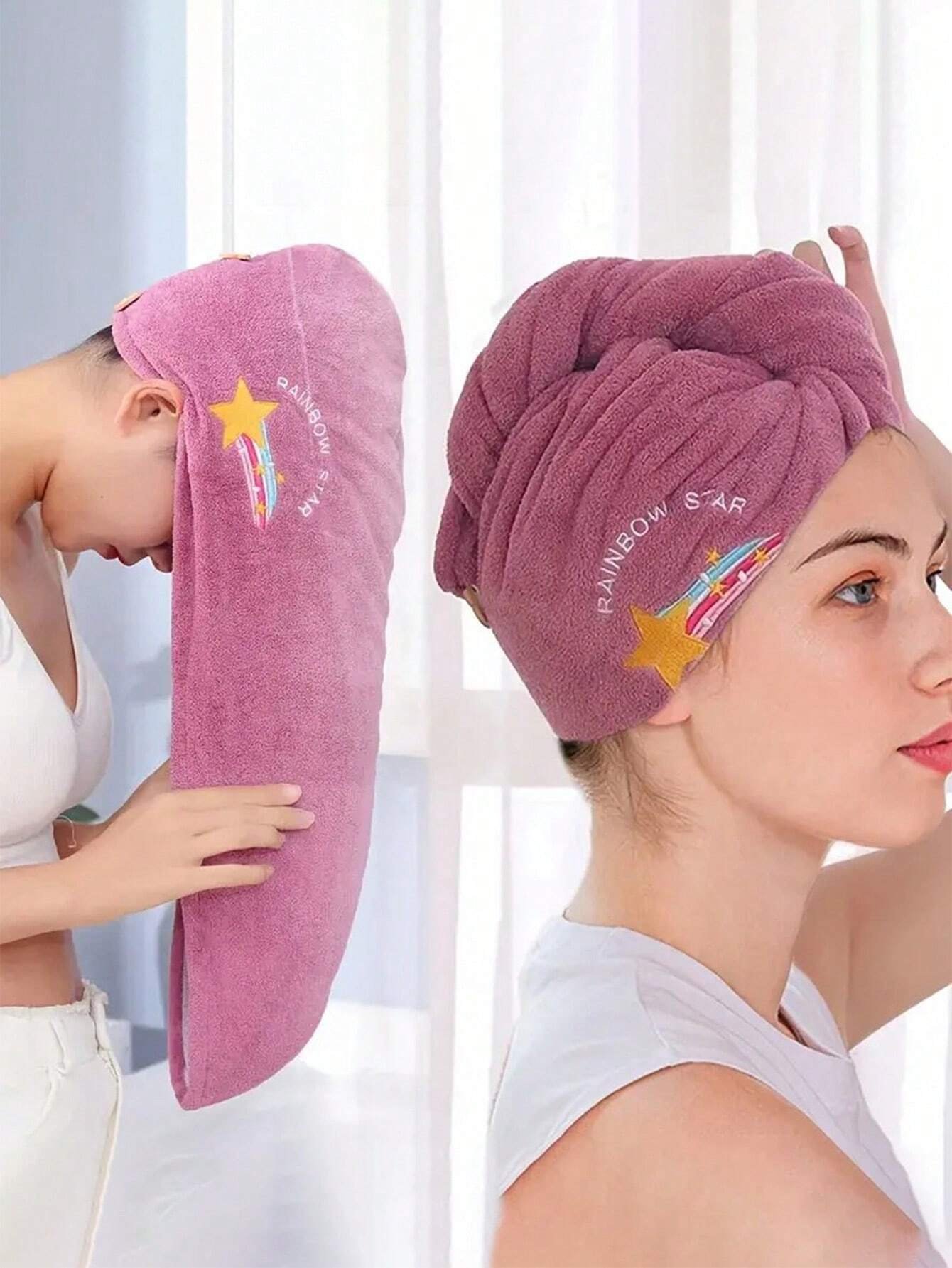 Soft & Durable Microfiber Shower Cap & Towel – Quick Drying Hair Cap For Women