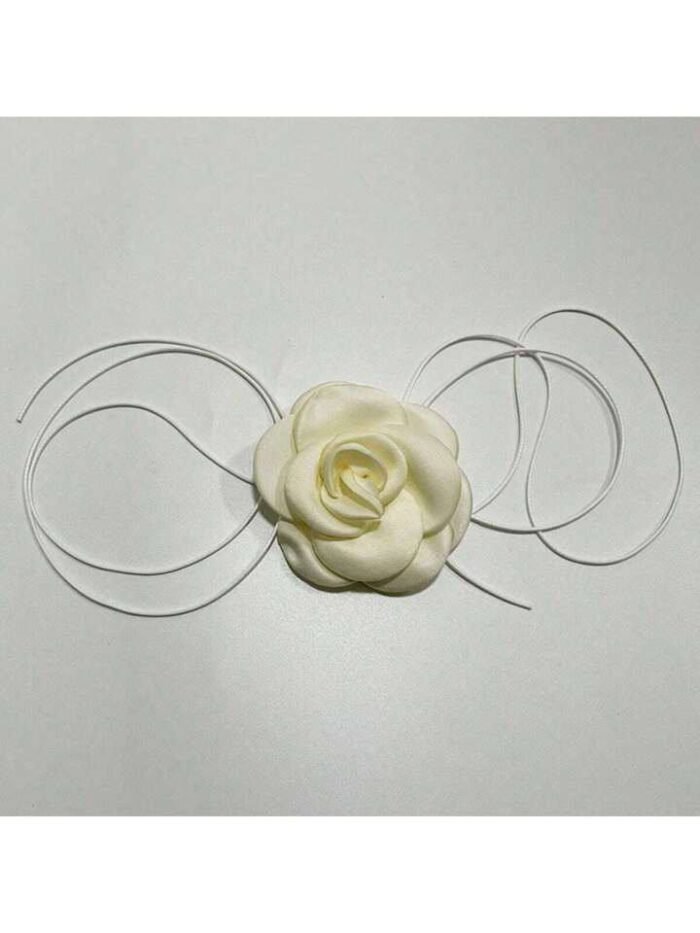 1pc Women's Creative Handmade Rose Flower Necklace