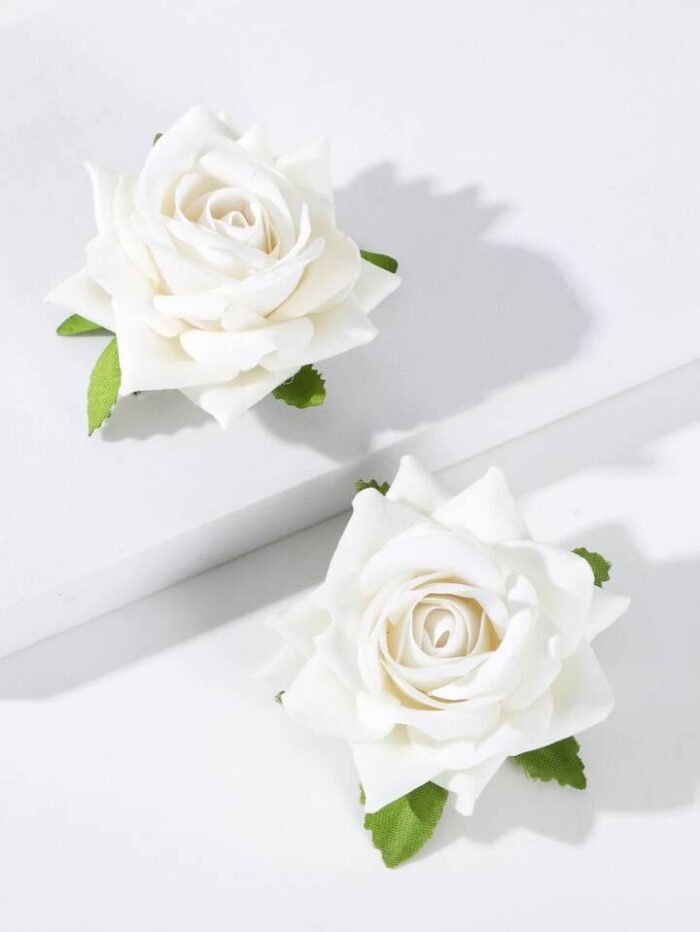 2pcs Flower Decor Hair Clip Boho Valentine's Day Valentines