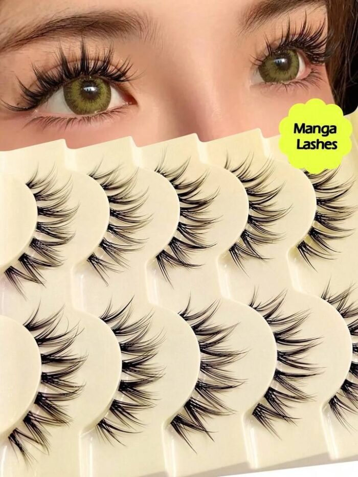 5 Pairs Manga Fishtail False Eyelashes