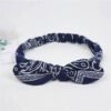 New Rabbit Ear Twisted Elastic Headbands, Paisley Ditsy Floral Stretchy Hair Hoops