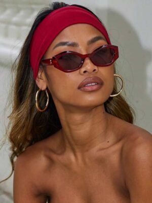 1pc New Fashionable Y2k Style Fashion Glasses Vintage Boho Red