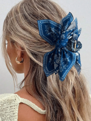 1pc Cashew Flower Bow Hair Clip,