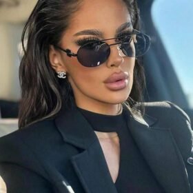 1pc Double Beam Metal Fashion Glasses