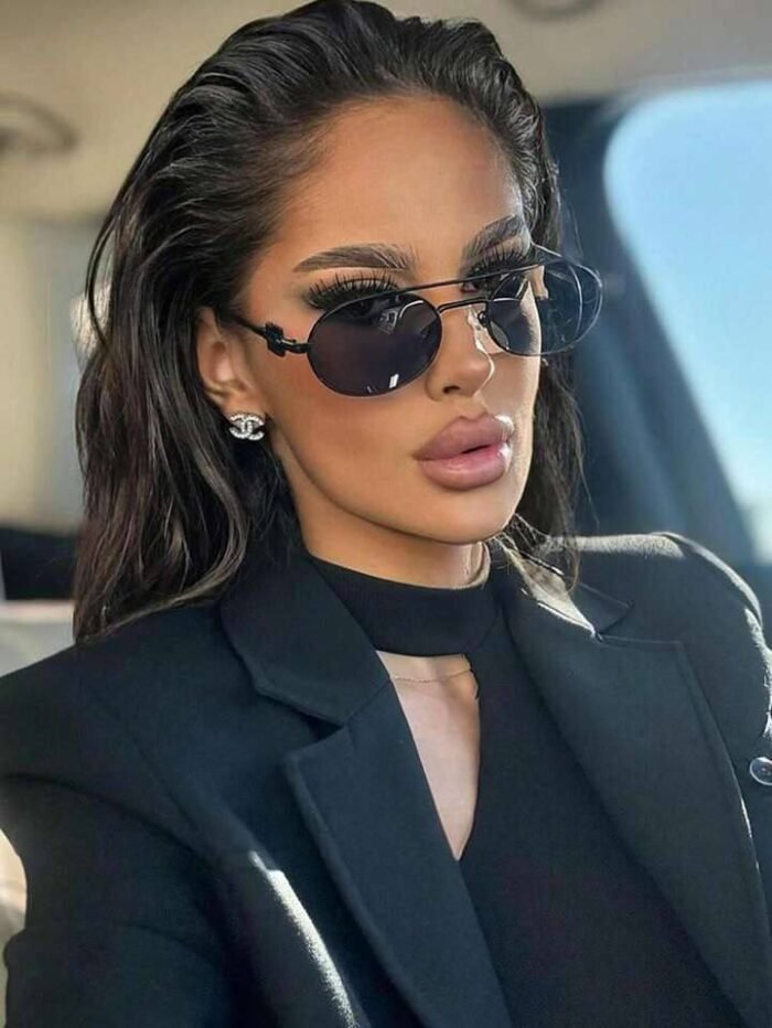 1pc Double Beam Metal Fashion Glasses