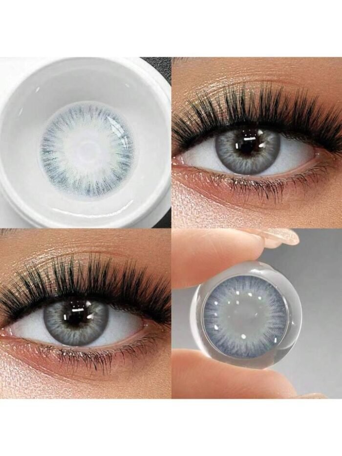 1 Pair Of Eye Makeup Colored Contact Lenses, Brown Color, Annual Replacement