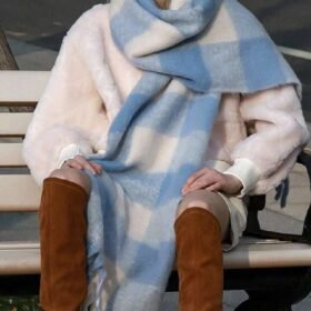 1pc Small Plaid Scarf Soft &amp Warm For Autumn Winter Women Winter Scarves