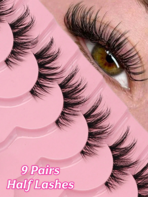 9 Pairs Half-Strip False Eyelashes