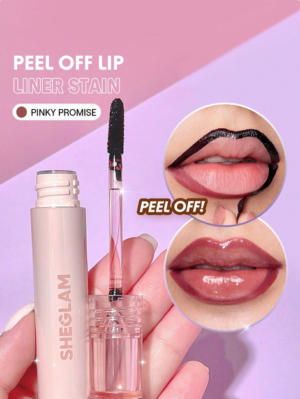 SHEGLAM Fall In Line Peel Off Lip Liner Stain-Pinky Promise Henna,Lip Combo Pinky Promise