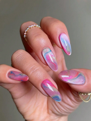 24pcs Almond-Shaped Nail Stickers