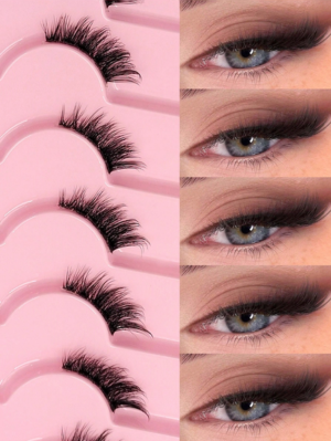 Asiteo 7 Pairs Half-Strip False Eyelashes