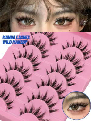 Lashes Clear Band Eyelashes Natural Crossed Wispy Fake Eyelashes Cosplay Makeup