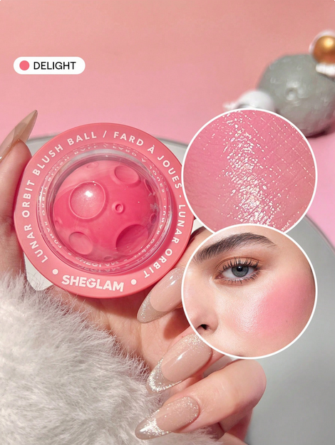 SHEGLAM Lunar Orbit Blush Ball-Delight Cream Blush Cream Non-Fading Multi-Use Spaceship
