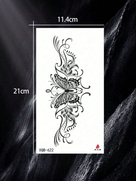 1 Pc Temporary Butterfly Tattoo Sticker - Image 5
